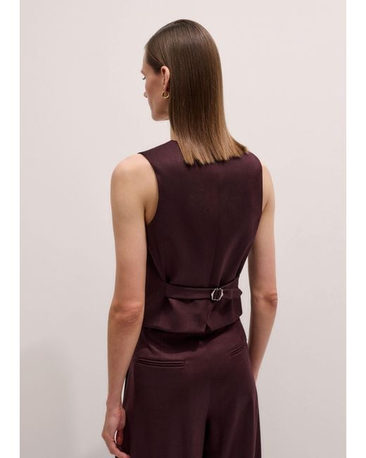 ME+EM Purple Luxe Tailored Vest
