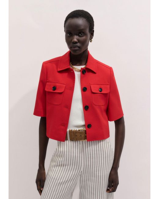 ME+EM Tailored Cropped Jacket