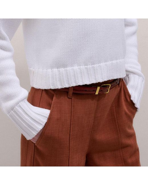 ME+EM White Chunky Cotton Straight Crop Jumper