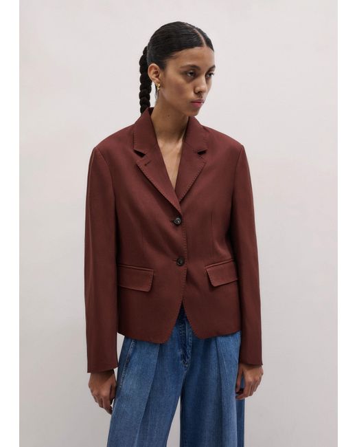 ME+EM Brown Intelligently Oversized Short Blazer