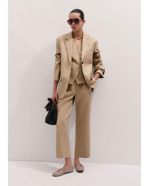 ME+EM Natural Straight Crop Trouser