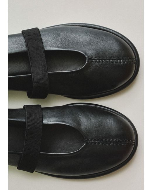 ME+EM Black Elasticated Strap Mary Jane