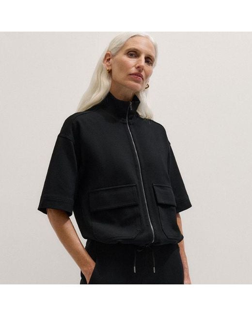 ME+EM Black Luxe Travel Tailoring Barrel-Leg Trouser