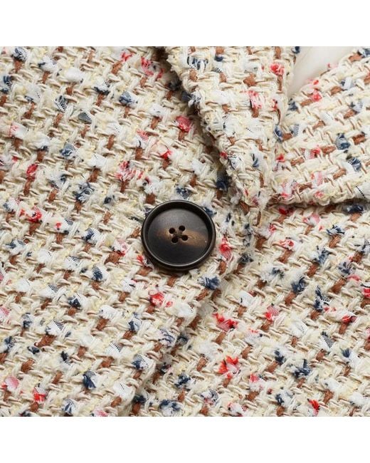 ME+EM Multicolor British Tweed Cropped Jacket