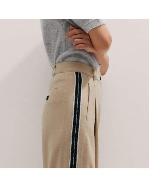 ME+EM Multicolor Flannel Side Stripe Pant