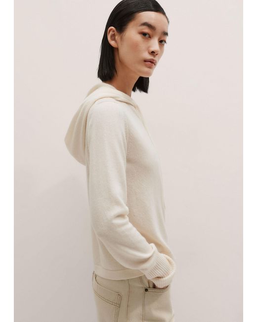 ME+EM Natural Cashmere Relaxed Fit Box Zip Hoody