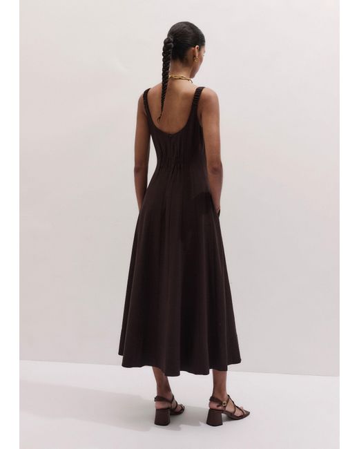ME+EM Natural Contour Seamed Maxi Dress