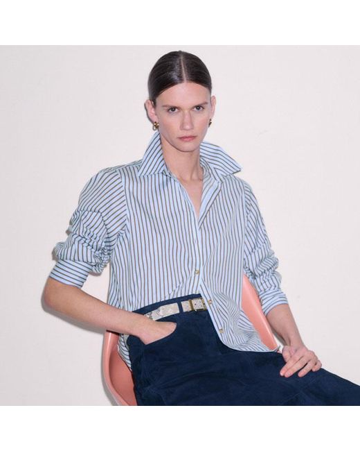 ME+EM Blue Luxe A-Line Maxi Skirt