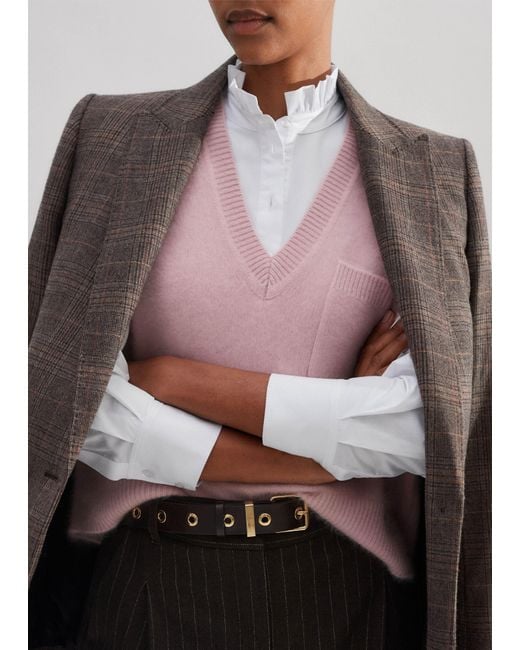 ME+EM White Mixed Media Textured Layering Shirt