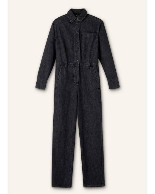 ME+EM Red Supersoft Denim Jumpsuit
