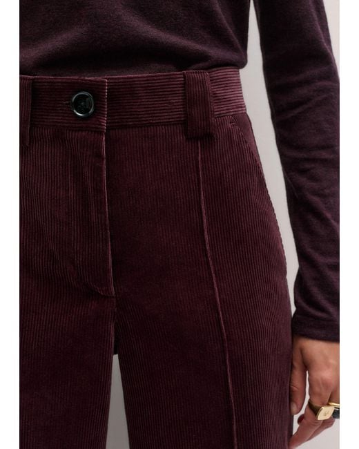 ME+EM Purple Straight Crop Pant