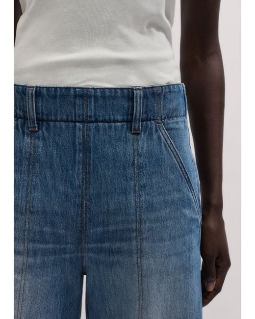 ME+EM Blue High Waist Wide-Leg Jean