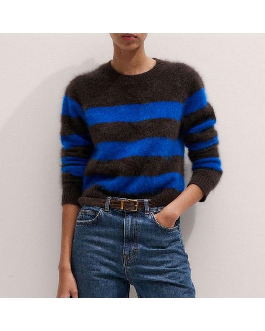 ME+EM Blue Relaxed Straight Crop Jean Authentic Wash