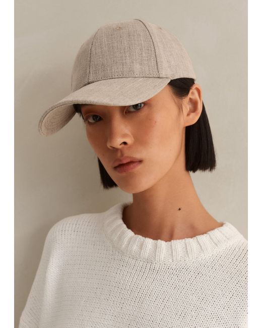 ME+EM Linen Baseball Cap in Natural | Lyst UK