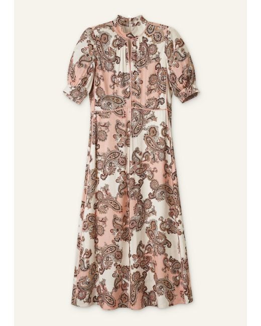 ME+EM Multicolor Colour Block Paisley Print Fit & Flare Maxi Dress