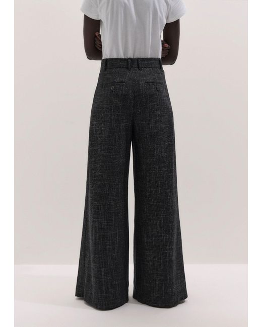 ME+EM Black Very Wide-Leg Pant