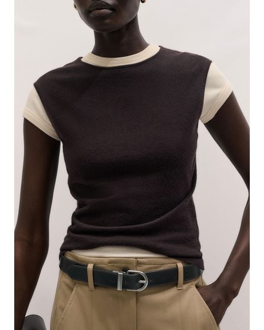 ME+EM Black Slim Knit Tank