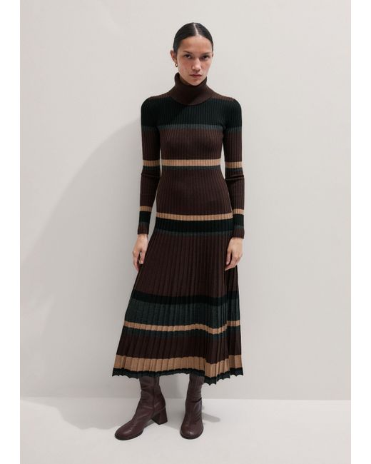 brown and black striped maxi dress Torrey Striped Maxi Dress