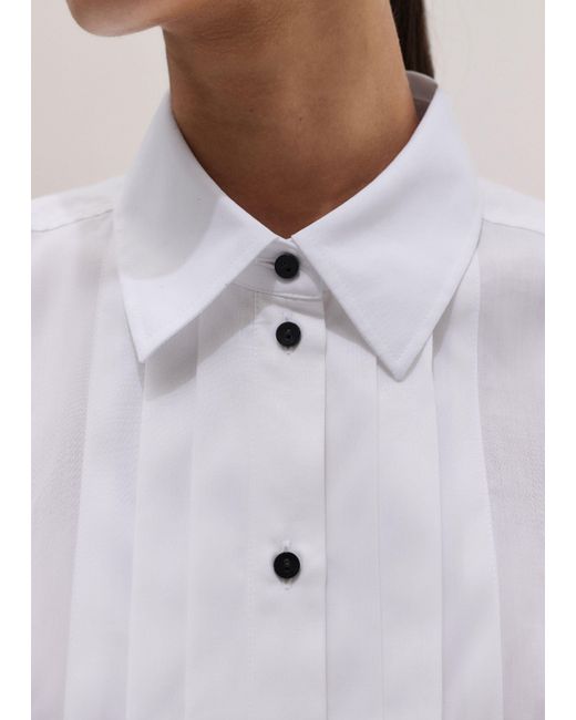 ME+EM Blue Perfectly Proportioned Tuxedo Shirt