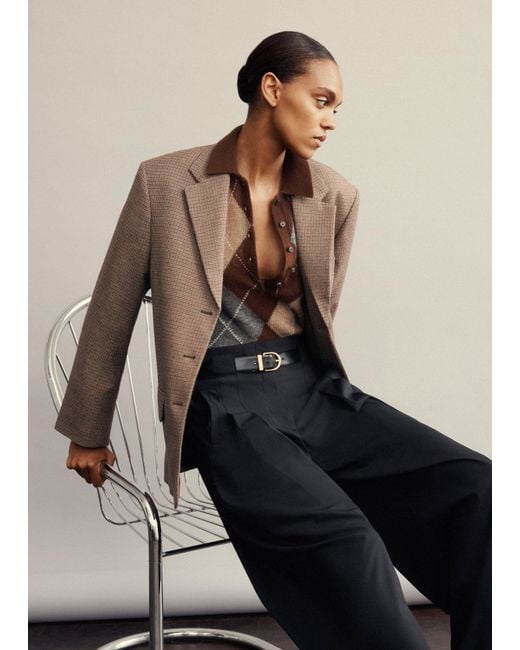 ME+EM Brown Intelligently Oversized Jacket