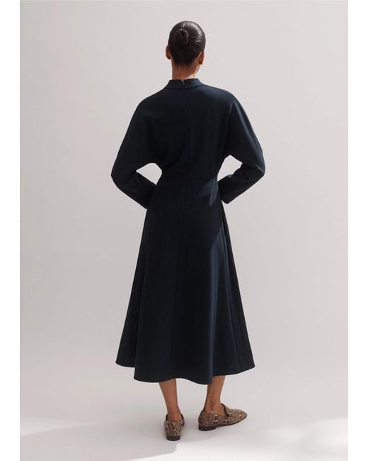 ME+EM Travel Tailoring Fit And Flare Midi Dress in Blue | Lyst
