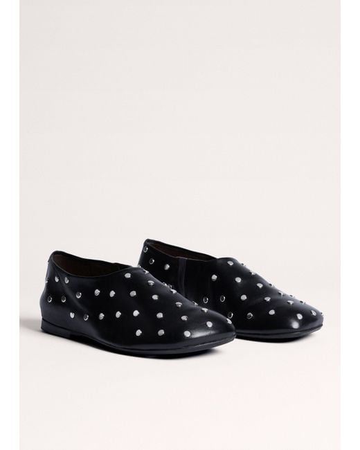 ME+EM Black Studded Slipper