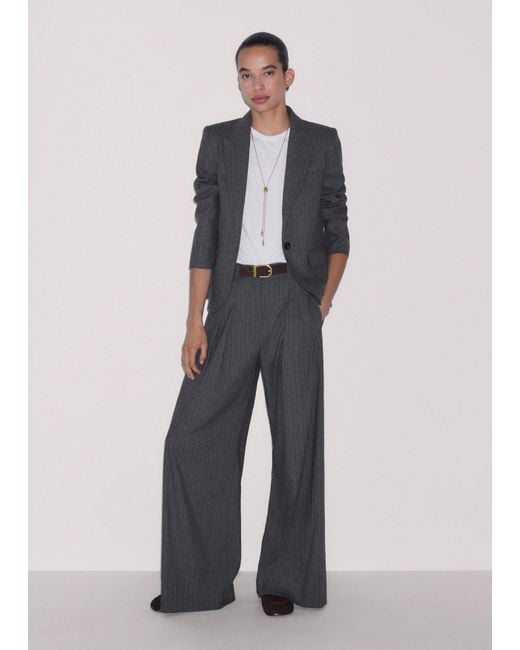 ME+EM Black Short Sharp Shoulder Blazer