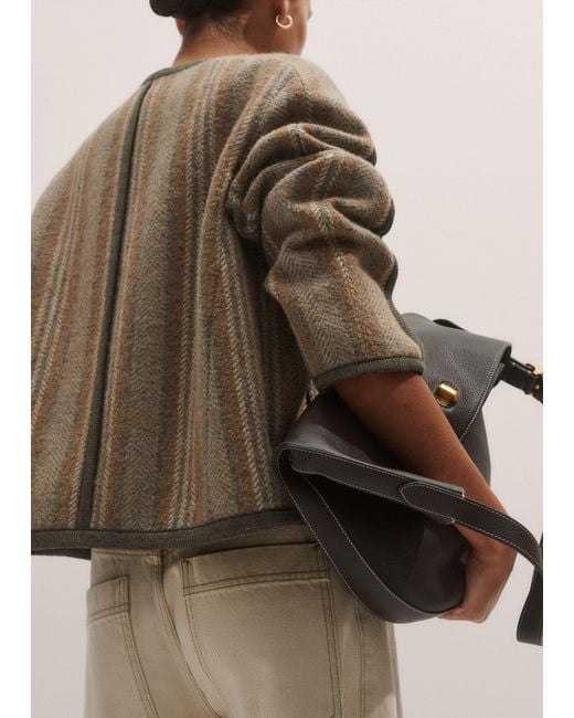 ME+EM Natural Soft Shoulder Short Cocoon Coat