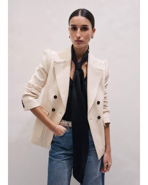ME+EM Natural Slim Feminine Military Jacket