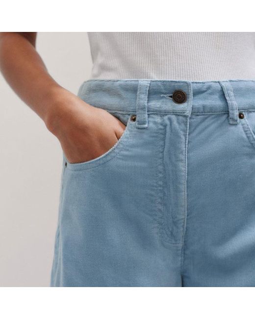 ME+EM Blue Washed Cord Extreme Seam Pant