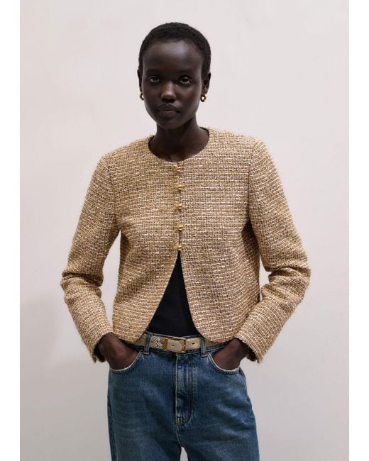 ME+EM Blue Event Ready Crop Jacket