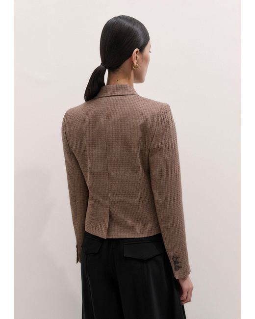 ME+EM Natural Slim Cropped Blazer
