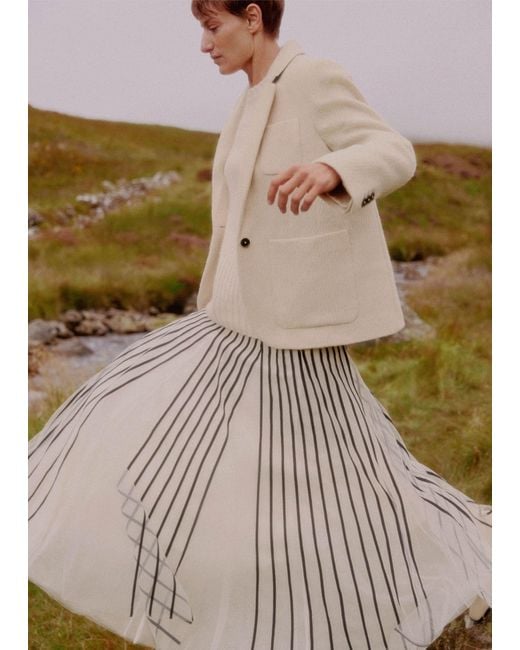 ME+EM Natural Tulle Maxi Skirt