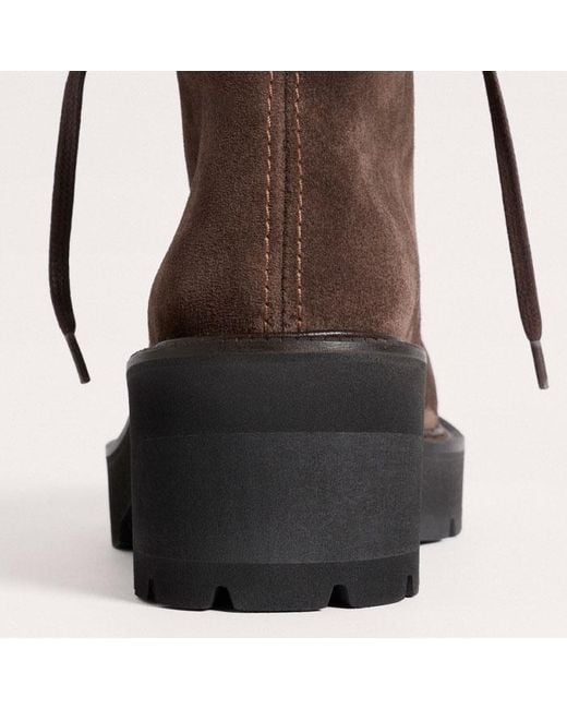 ME+EM Brown Chunky Lace Up Ankle Boot