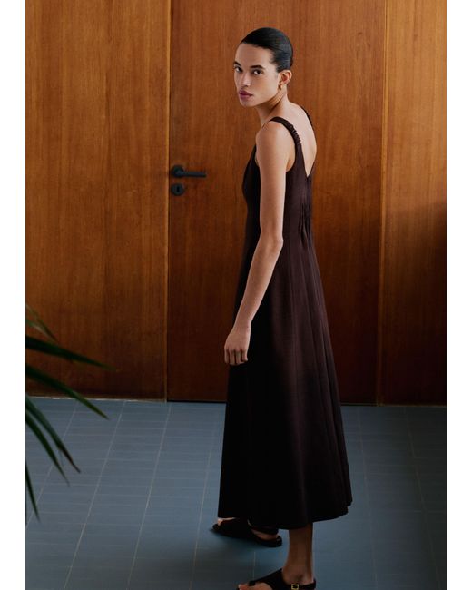 ME+EM Natural Contour Seamed Maxi Dress