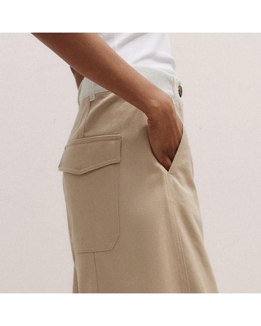 ME+EM Natural Contrast Waist Tapered Chino