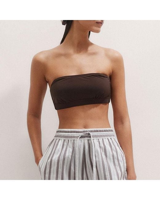 ME+EM Green Summer Stripe Drawstring Beach Trouser