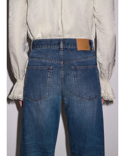 ME+EM Blue Straight Crop Jean