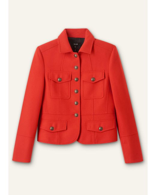 ME+EM Red Wool Military Jacket
