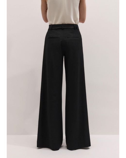 ME+EM Natural Wide Leg Tux Trouser