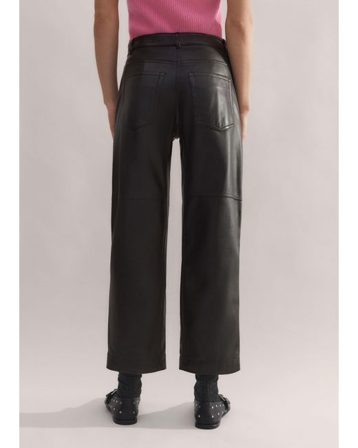 ME+EM Black Engineered-Leg Trouser