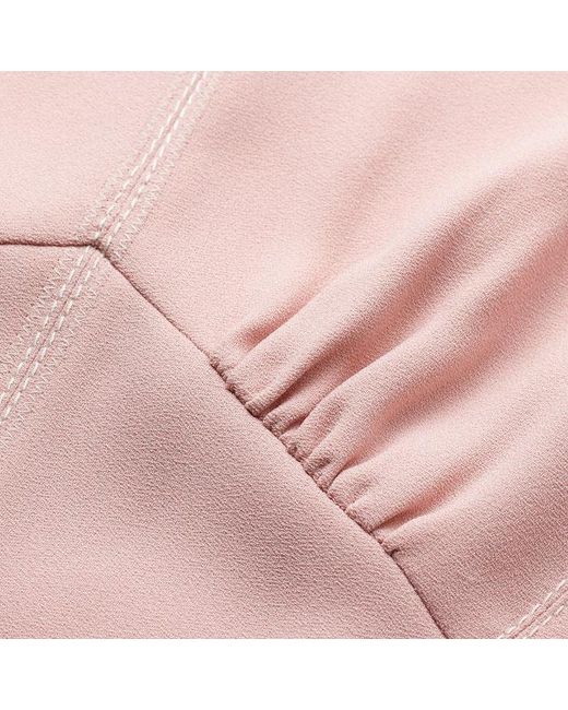 ME+EM Pink Contrast Stitch Midi Dress