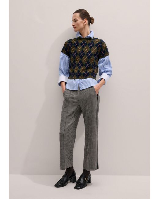 ME+EM Gray Straight Crop Trouser