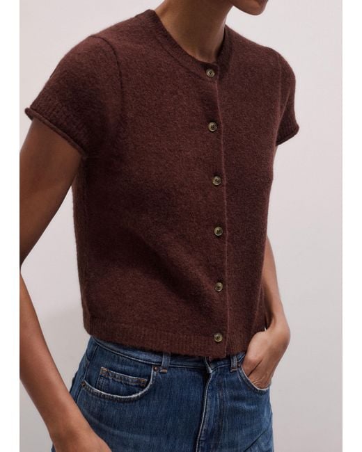 ME+EM Blue Alpaca Button-Through Knit Baby Tee