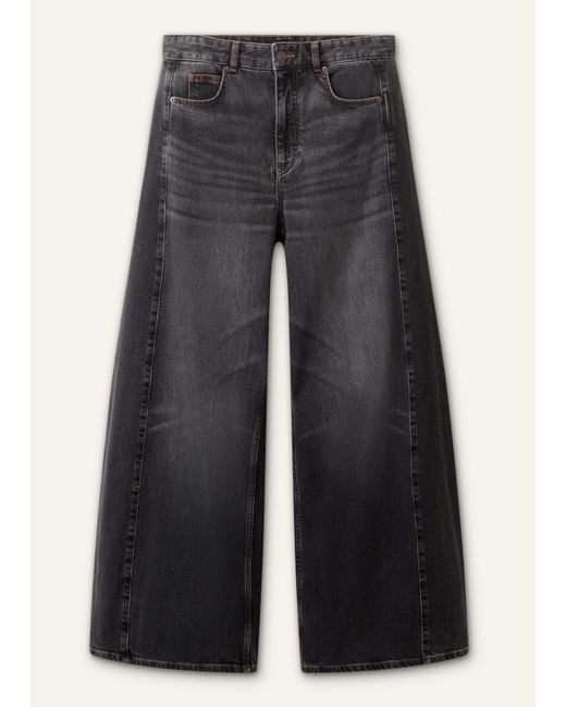 ME+EM Blue Extremely Wide Tapered Jean