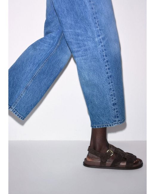 ME+EM Brown Open Toe Fisherman Sandal