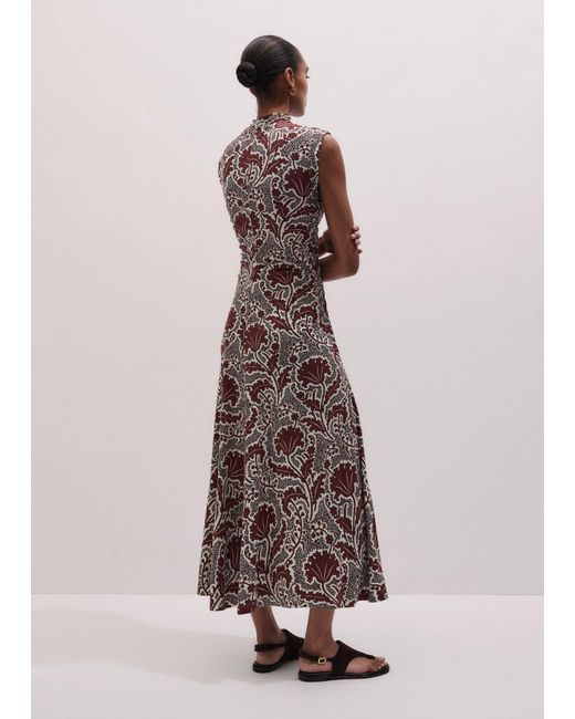 ME+EM Multicolor Rising Wildflowers Print Fit And Flare Maxi Dress Cinnamon Multi