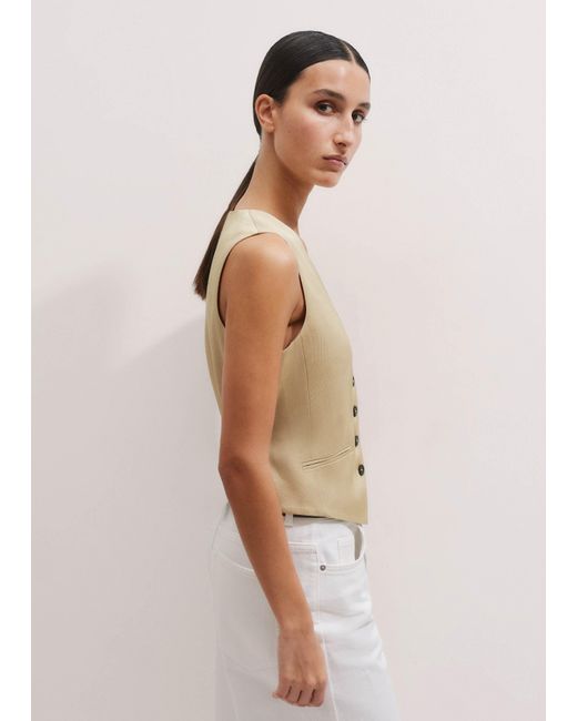 ME+EM Natural Elevated Evening Metallic Waistcoat