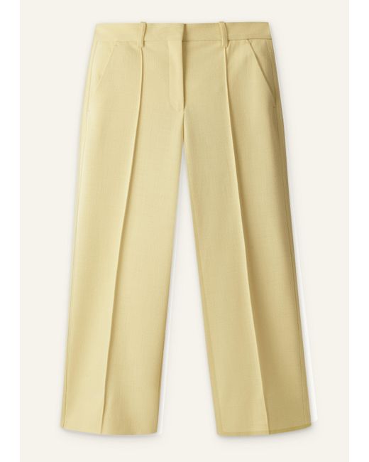 ME+EM Natural Tailored Straight Crop Trouser