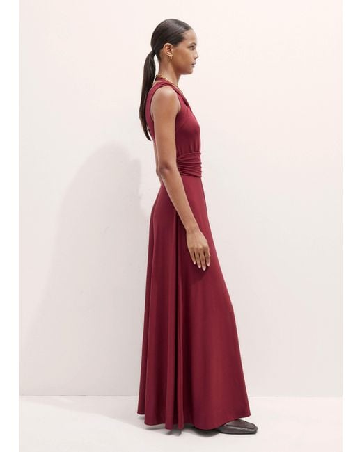 ME+EM Red Cross Over Front Feature Maxi Dress